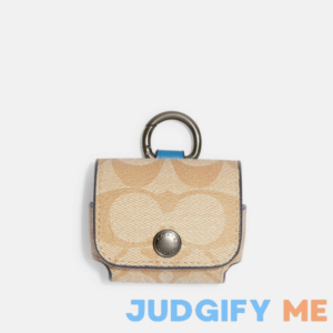Coach Earbud Case In Signature Canvas