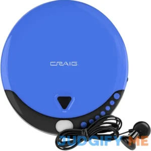 Craig CD2808-BL Personal CD Player with Headphones in Blue and Black