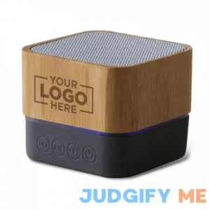 Custom Bamboo Wood Wireless Bluetooth Speakers With Your Logo - Luxury Bulk Printed Corporate Gift Promotional Tech Swag by Custom Logo It
