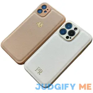 Custom Embossed iPhone Case - Personalized Leather Case for iPhone 15