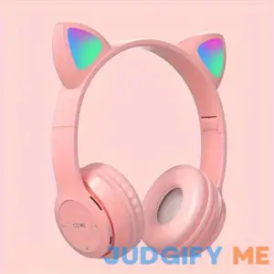 Cute Headset Gaming Running Earbuds Wireless Over Ear Hook Headphone Ear Muffs.Light Emitting Wireless Headphones