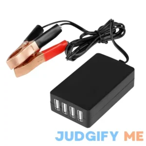 DC Converter with Battery Clip 12V 24V to 5V 8A USB Power Adapter Buck Regulator Charger