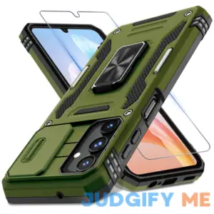 DEERLAMN for Samsung Galaxy A15 5G Case with Slide Camera Cover+Screen Protector (1 Pack)