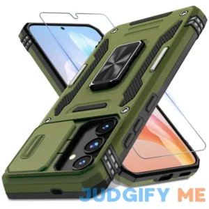 DEERLAMN for Samsung Galaxy S24 Case with Slide Camera Cover+Screen Protector (1 Pack)