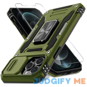 DEERLAMN for iPhone 13 Pro Max Case with Slide Camera Cover+Screen Protector(1 Pack)