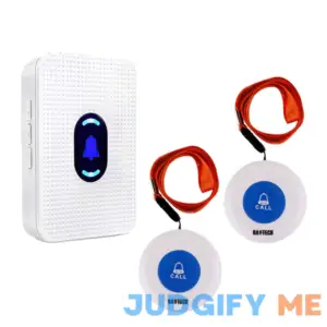 Daytech Wireless Caregiver Pager Call Button Elderly Nurse Alert System for Elderly Monitoring/Seniors with 2 SOS Call Panic Buttons