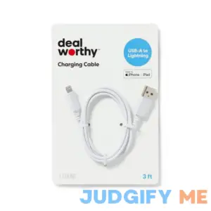 Dealworthy 3' Lightning to USB-A Charging Cable