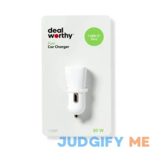 Dealworthy Single Port 20W USB-C Car Charger