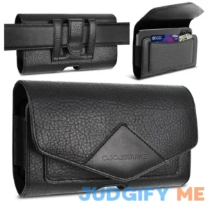 Default Title Coco Starke Leather Cell Phone Holster with Belt Loop Horizontal Phone Belt Hold