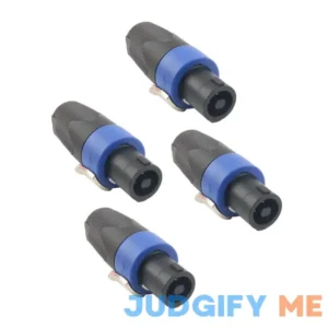 Devinal Professional Speakon Speaker Adapter Connectors 4 Pole Plug Twist Lock compatible with Neutrik Speakon NA4LJ