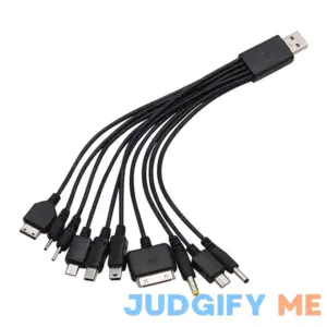 Diarypiece 10 in 1 Universal USB Cable Multiple Universal Charging Cable for Cell Phones Blutooth Earphone Speaker Adapter Cable