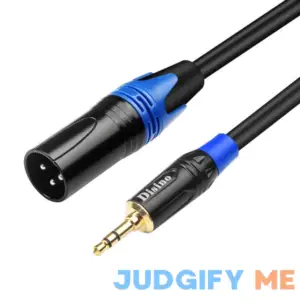 Disino 3.5mm to XLR Cable Unbalanced 1/8 inch Mini Jack TRS Stereo Male to XLR Male Microphone Audio Cable