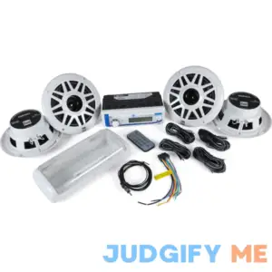 Dual Marine digital media Bluetooth receiver with four 6.5 in speakers and Splashguard MXCP134S