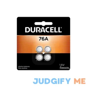 Duracell Alkaline 76A LR44 1.5 V 0.11 mAh Medical Battery 4 pk
