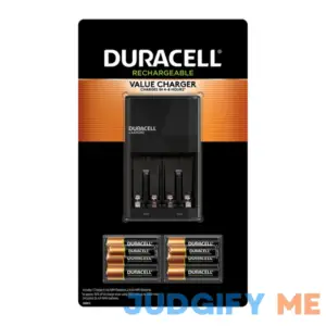Duracell Rechargeable Value Charger with 6AA and 2 AAA NiMH Batteries