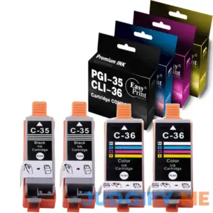 EASYPRINT Compatible Ink Cartridge Replacement for Canon PGI 35 CLI 36 PGI35 CLI36 Used with PIXMA iP100 iP110 Series Printer