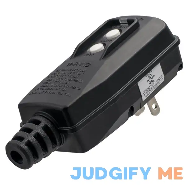 ELEGRP 4.67 in. 15 Amp Auto Reset 2 Prong Portable Gfci Replacement Right Angle Plug Assembly ELEGRP 4.67 in. 15 Amp Auto Reset 2 Prong Portable Gfci Replacement Right Angle Plug Assembly