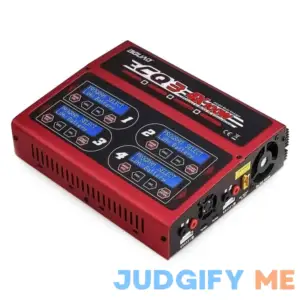 EV-Peak BGUAD CQ3 Multi Charger 4x 100W NiMH / LiPO with Built-in Balance - Red/Black - Red