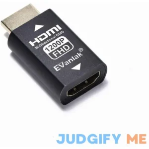 EVanlak 3rd Generrtion HDMI Edid Emulator Passthrough Eliminated Emulator Adapter Work with Mac Thunderbolt to HDMI Switches/Extender/AV