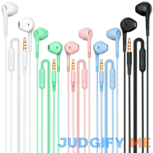 Earbuds Headphones 5 in One Pack Wired Earbud with Heavy Bass Stereo Noise Blocking