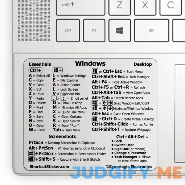 Easy PC Keys Reference Keyboard-Shortcut Vinyl Sticker for Any PC Laptop or Desktop 3 x 2.5 inches Easy PC Keys Reference Keyboard-Shortcut Vinyl Sticker for Any PC Laptop or Desktop 3 x 2.5 inches