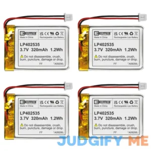 Eemb Lithium Polymer Battery 3.7v 320mAh 402535 Lipo Rechargeable Battery Pack with Wire Molex Connector for Speaker and Wireless Device