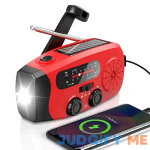 Emergency Hand Crank Radio Emgykit - 7400mWh AM/FM/NOAA Solar Hand Crank Emergency Radio with LED Flashlights for Emergencies