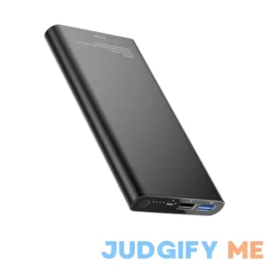 EnergyCell 10000mAh Power Bank Slim Portable Charger Dual USB Ultra-Compact Small Battery Pack Compatible with iPhone 15 14 13 12 Pro Max Samsung