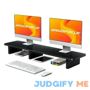 ErgoFocus Large Wood Monitor Stand 39-inch Long Monitor Stand Riser for 2 Monitors