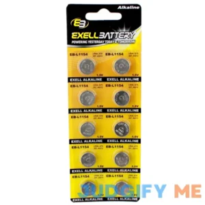 Exell Battery 10pk Exell Eb-L1154 Alkaline 1.5v Watch Battery replaces Ag13 357 lr44