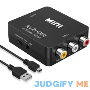 FANTIA RCA to HDMI AV to HDMI Converter 1080P 4k Video Audio TV 3 RCA CVBS HDMI with USB Charging Cable