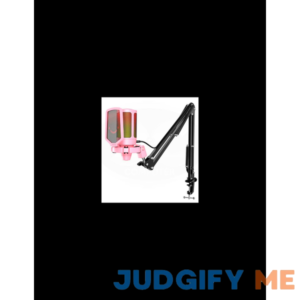FIFINE Gaming Microphone PC with Arm USB Microphone Kit with Mute Button for Podcast Streaming Studio
