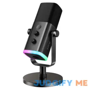 FIFINE XLR/USB Dynamic Microphone for Podcast Recording PC Computer Gaming Streaming Mic with RGB Light