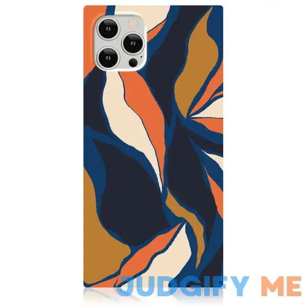 FLAUNT Navy Blossom SQUARE iPhone Case FLAUNT Navy Blossom SQUARE iPhone Case