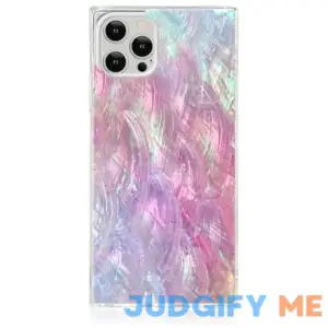 FLAUNT Pink Mother of Pearl SQUARE iPhone Case