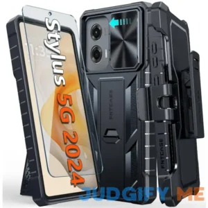 FNTCASE for Motorola Moto G-Stylus-5G-2024 Case: Rugged Belt Clip Phone Cases with Kickstand | Durable Holster Heavy Duty Drop Proof Protective