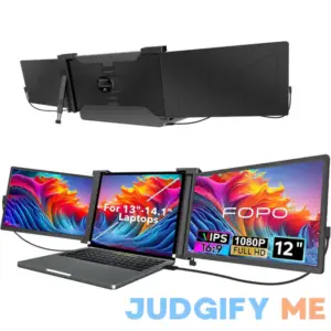 FOPO 12" Triple Portable Monitor 1080P FHD IPS Triple Monitor Extender