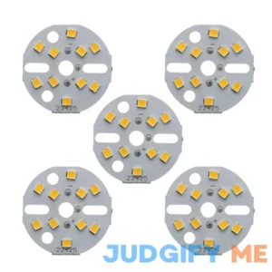 Fielect 5Pcs 5W LED Chip Bulb Super Bright High Power or Floodlight