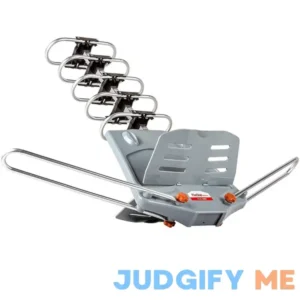 Five Star Outdoor 150 Mile Motorized 360 Degree Rotation Ota Amplified Hdtv Antenna for 2 Tvs Support