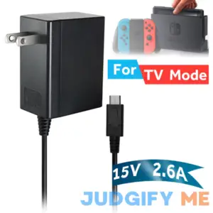 For Nintendo Switch AC Adapter fit Nintendo Switch Charger with 5 FT cable Same as original 5V 1.5a 15V 2.6a fit TV Mode and Dock Station