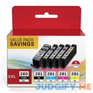 Forzik PGI-280XXL CLI-281XXL Ink 280 and 281 Cartridges Replacement Compatible with PIXMA Printer TR8520 TS9120 TS6200 TS6220 TS8120 TS8220 TR7520 TS