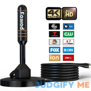 Fowod HD Digital TV Antenna Small Indoor Outdoor Antennas Includes Magnetic Base and 360° Reception Support Smart 4K 1080P Fire and All Older TV's
