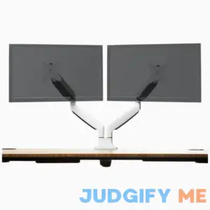 Fully Jarvis Dual Monitor Arm in White