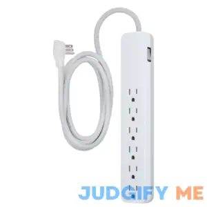 GE UltraPro 6-Outlet Surge Protector 2 Ft Designer Braided Extension Cord