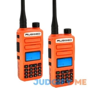 GMRS FRS Safety Two Way Handheld 2-Pack Radio GMR2 Upgradeable Antenna and Battery