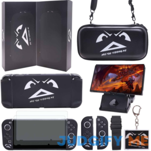 GUTIAL Accessories Bundle for Nintendo Switch Cute Kawaii NS Accessories kit for Grils Boys Kids with Travel Carrying Case and Cartoon Dockable