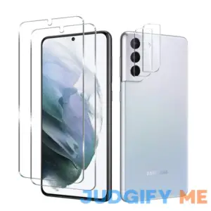 Galaxy S21 Tempered Glass Screen Protector + Camera Lens Protector