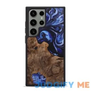 Galaxy S24 Ultra Wood Phone Case for Samsung Carved Unique Wood & Resin