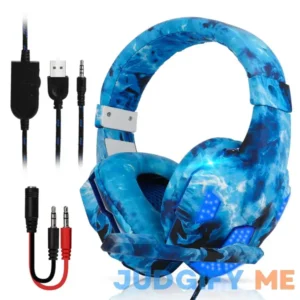 Gaming Headset for PC Ps4/ps5 Xbox One Nintendo Switch EEEkit 3.5mm Over-Ear Wired Headphones with Mic