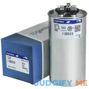 Ge Genteq Capacitor round 55/5 uf MFD 440 volt 97f9839